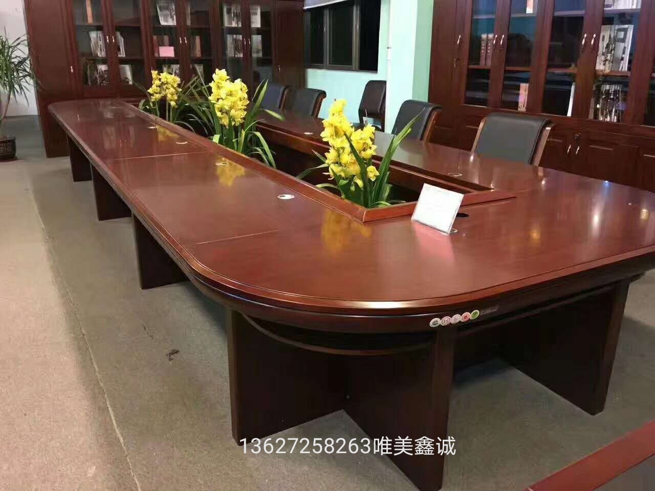 湖北實木油漆會議桌WM-HYZ132